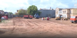 В Оренбурге началось благоустройство засыпанного котлована Атриум