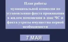 График работы комиссий по установлению факта проживания в жилом помещении в зоне ЧС и факта утраты имущества первой необходимости на 7 мая в Оренбурге