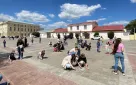 Юные оренбуржцы разукрасили мелками площадь перед Музеем истории города